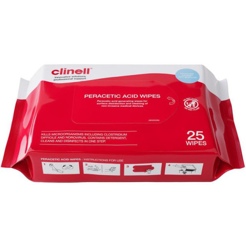 clinell Peracetic Acid Wipes