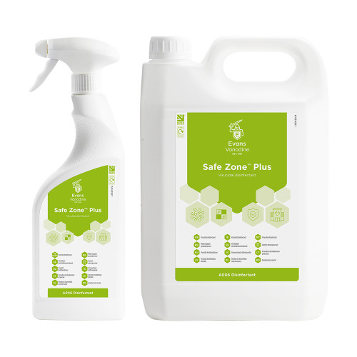 Evans Safe Zone Plus Virucidal Disinfectant Trigger Sprays