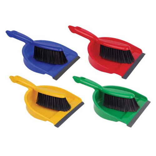Plastic Dust Pan & Brushes
