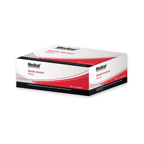 Medipal 70% Alcohol Sterile Wipe Sachets (200x125mm)