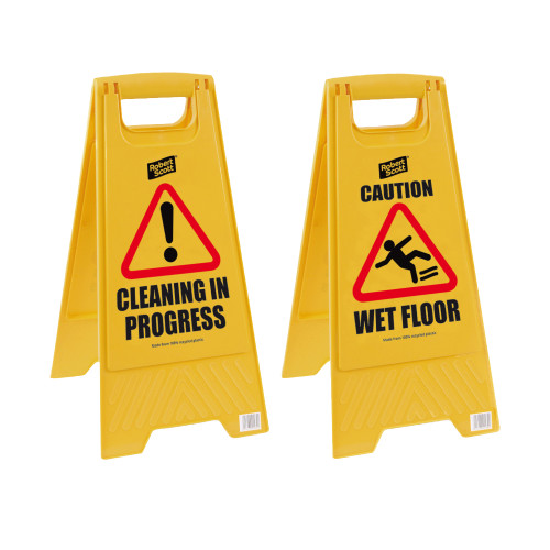 Robert Scott Eco Yellow Wet Floor 'A' Board Sign (Recycled)