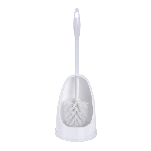 White Toilet Brush Set - Semi Closed