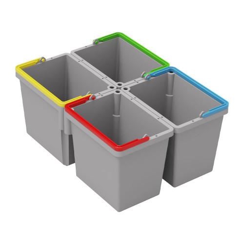 Bucket Set with Coloured Handles for EM1/EM3 Trolley 4 x 5L