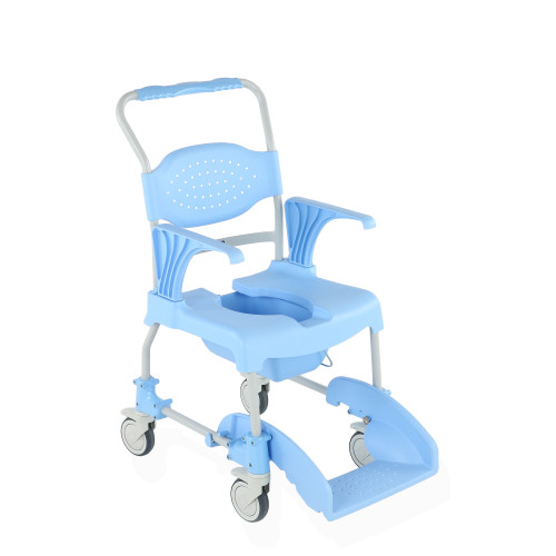 Aqua 4-in-1 Shower Commode Chair with Sliding Footrest