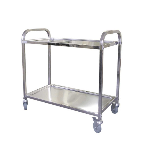 2 Tier Stainless Steel Trolley - Large