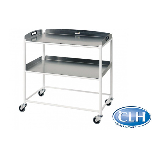 Stainless Steel Two Tray Large Dressing Trolley