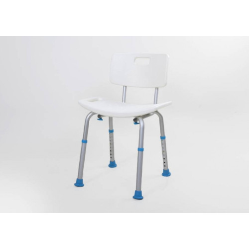Atlantis Contour Shower Stool with Backrest