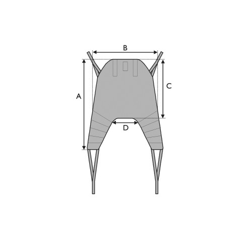 Invacare Universal High Slings - Net Fabric