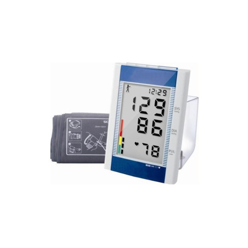 DESK ARM BLOOD PRESSURE MONITOR LD582 WITH, Extra Large cuff, CLOCK AND  AMBIENT THERMOMETER