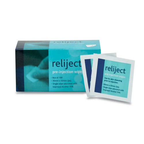 Reliject Pre-Injection Swabs - Pack (100)