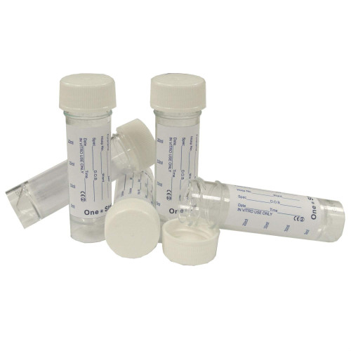 30ml Specimen Pots - White Lid