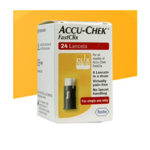 Accu-Chek Blood Glucose FastClix Lancets, Pack 24