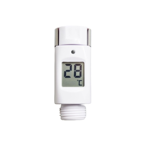 Waterproof Digital Shower Thermometer for use 'In Line' with Temperature Alert