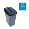 60L Dolly Recycling Bin with Lid & Sticker