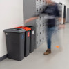 90L Wall Hugger Recycling Bin with Lid & Sticker