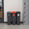 90L Wall Hugger Recycling Bin with Lid & Sticker