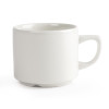 Churchill Whiteware Plain Stacking Maple Tea Cups