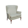 WOBURN Lounge Chair with Wings in Champagne Vinyl