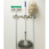 Wall Tidy Mop Handle Holder, 3 Hangers - White