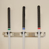 Wall Tidy Mop Handle Holder, 3 Hangers - White