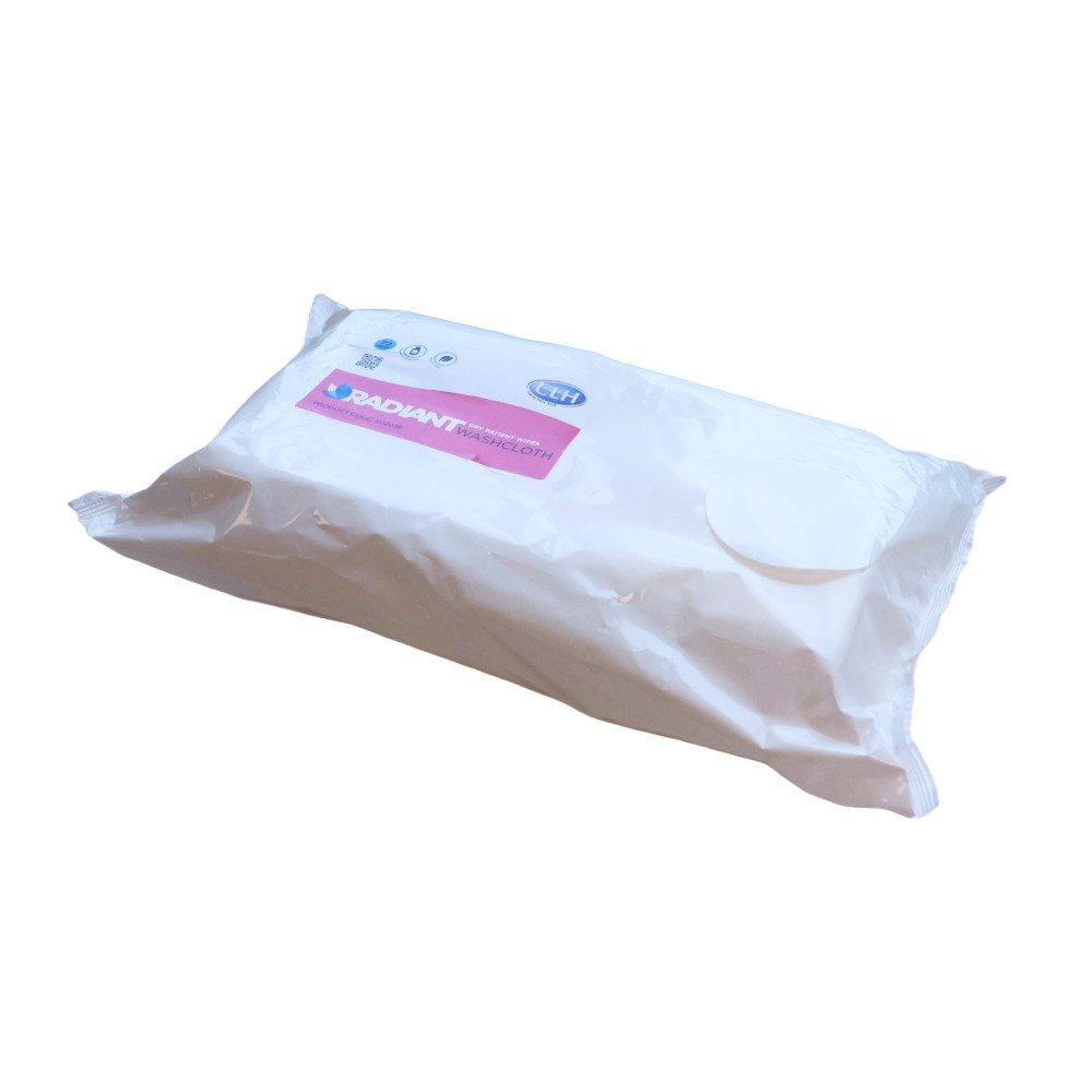 Radiant Washcloth Dry Patient Wipes CLH Healthcare