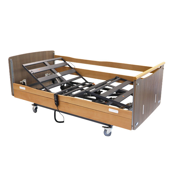 XD5 Classic Electric Profiling Bed, Chamois Oak with Side Rails CLH