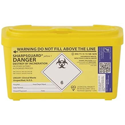 Sharps Yellow Lid Container Bins | CLH Healthcare