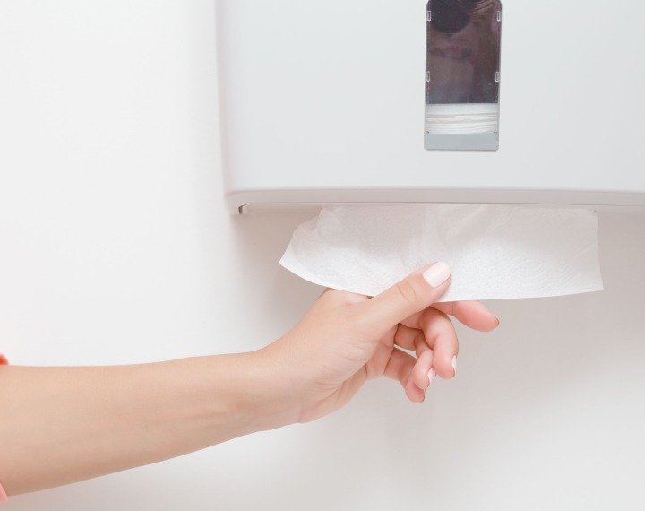 Are Cloth Hand Towels from a Roll Dispenser Sanitary?